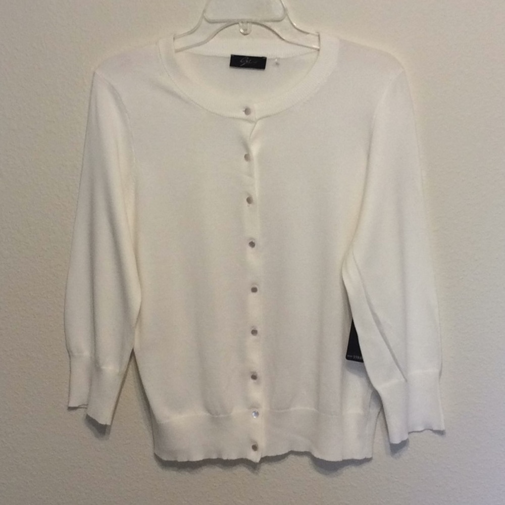 White Cardigan Sweater